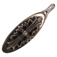 【原宿店限定】クロムハーツ Chrome Hearts 髪留め バレッタ　ヘアクリップ フローラルクロス Ag925 シルバー レディース 140409M