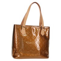 【原宿店限定】ルイ・ヴィトン LOUIS VUITTON ヒューストン ハンドバッグ モノグラムヴェルニ ブロンズ M91122 レディース mr1617V