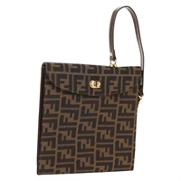 【原宿店限定】フェンディ FENDI ハンドバッグ ズッカキャンバス ブラック ブラウン レディース 156483V