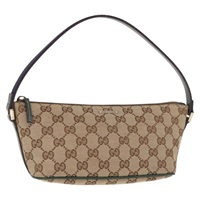 【原宿店限定】グッチ GUCCI ハンドバッグ GGキャンバス シェリーライン ベージュ ゴールド 141809 レディース am10067V