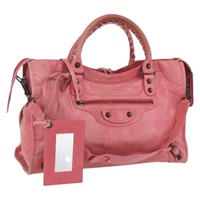 【原宿店限定】バレンシアガ BALENCIAGA ザシティ ハンドバッグ レザー 2way ピンク 115746 レディース 157407V