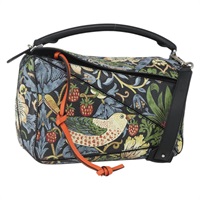 【原宿店限定】ロエベ LOEWE ハンドバッグ パズル レザー 2way ネイビー シルバー レディース 157642SM