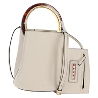 【原宿店限定】パニエ ハンドバッグ MARNI レザー 2way ホワイト レディース 157827M