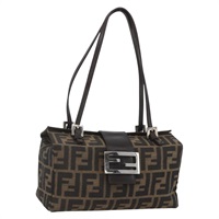 【原宿店限定】フェンディ FENDI マンマバゲット ハンドバッグ ズッカキャンバス ブラウン ブラック レディース 159303V