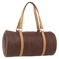 【原宿店限定】エトロ ETRO ハンドバッグ ペイズリー PVC ボルドー ゴールド レディース am10286V