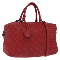【原宿店限定】ボッテガヴェネタ BOTTEGAVENETA ハンドバッグ イントレチャート レザー 2way レッド レディース BA9467SAV