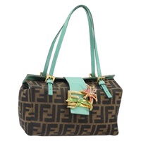 【原宿店限定】フェンディ FENDI ハンドバッグ ズッカキャンバス ベージュ ゴールド レディース 161145V