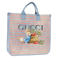 【原宿店限定】グッチ GUCCI ハンドバッグ キャンバス ライトブルー 605831 レディース 161483M