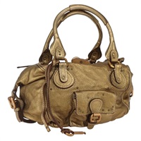 【原宿店限定】クロエ Chloe ハンドバッグ パディントン レザー ベージュ ゴールド レディース am10339V