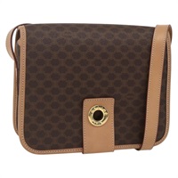 【原宿店限定】セリーヌ CELINE ショルダーバッグ マカダムキャンバス サークル PVCレザー ブラウン ゴールド レディース 156249V