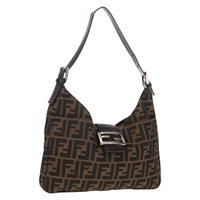 【原宿店限定】フェンディ FENDI マンマバゲット ショルダーバッグ ズッカキャンバス ブラック ブラウン レディース am9876V