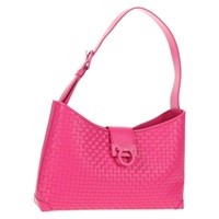 【原宿店限定】サルヴァトーレフェラガモ Salvatore Ferragamo ショルダーバッグ ガンチーニ レザー ピンク シルバー レディース BA8419V