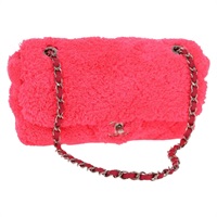 【原宿店限定】シャネル CHANEL ショルダーバッグ マトラッセ25 チェーン パイル ピンク シルバー レディース 142100SM