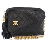 【原宿店限定】シャネル CHANEL ショルダーバッグ マトラッセ チェーン ラムスキン ブラック ゴールド レディース 146556V