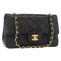 【原宿店限定】シャネル CHANEL マトラッセ23 ショルダーバッグ チェーン ダブルフラップ ラムスキン ブラック ゴールド レディース 158357SM