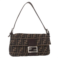 【原宿店限定】フェンディ FENDI マンマバゲット ショルダーバッグ ズッカキャンバス ブラック ブラウン レディース 156652M