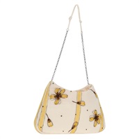 【原宿店限定】プラダ PRADA ショルダーバッグ シフォン アネモネ チェーン シルク ホワイト レディース 156180V