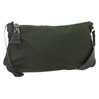 【原宿店限定】プラダ PRADA ショルダーバッグ ナイロン カーキ シルバー レディース 157147V