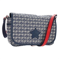 【原宿店限定】グッチ GUCCI ショルダーバッグ キャンバス ブルー シルバー 664143 レディース BA8728V