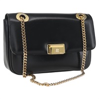 【原宿店限定】セリーヌ CELINE ショルダーバッグ チェーン レザー ブラック ゴールド レディース 148593V
