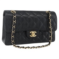 【原宿店限定】シャネル CHANEL マトラッセ 23 ショルダーバッグ チェーン キャビアスキン ブラック ゴールド レディース 151823SM