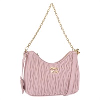 【原宿店限定】ミュウ ミュウ Miu Miu ショルダーバッグ マテラッセ チェーン レザー 2way ピンク ゴールド レディース 158932SM