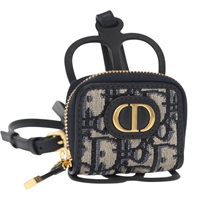 【原宿店限定】クリスチャンディオール Christian Dior ショルダーバッグ トロッターキャンバス フォンショルダー ネイビー ゴールド レディース 159453M