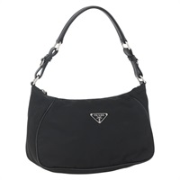 【2回目POPUP】【原宿店限定】プラダ PRADA ショルダーバッグ ナイロン ブラック シルバー レディース am10168V