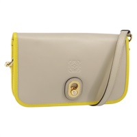 【原宿店限定】ロエベ LOEWE ショルダーバッグ イネス レザー アイボリー ゴールド レディース BA9271V