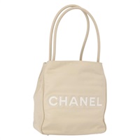 【原宿店限定】シャネル CHANEL トートバッグ カメリア レザー アイボリー ゴールド レディース 151193V