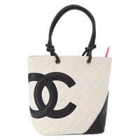 【原宿店限定】シャネル CHANEL トートバッグ マトラッセ ミディアム カンボンライン カーフスキン ホワイト ブラック レディース 156639V