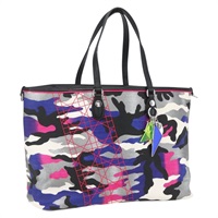 【原宿店限定】クリスチャンディオール Christian Dior アンセルムライル トートバッグ トロッターキャンバス キャンバス マルチカラー シルバー レディース 157060SAM