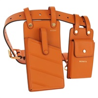 【原宿店限定】フェンディ FENDI マルチ アクセサリーベルト ベルト レザー オレンジ ゴールド レディース 154935M