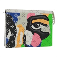 【原宿店限定】ルイ・ヴィトン LOUIS VUITTON ポシェットヴォワヤージュMM クラッチバッグ モノグラムLVポートレート マルチカラー M82589 レディース 160893SM