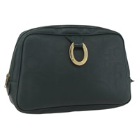 【原宿店限定】クリスチャンディオール Christian Dior クラッチバッグ トロッターキャンバス PVC グリーン ゴールド レディース am10201V