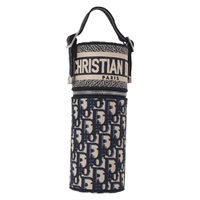 【原宿店限定】クリスチャンディオール Christian Dior ジュエリーボックス トロッターキャンバス オブリーク フレグランスケース　バニティ ネイビー シルバー レディース 156648M