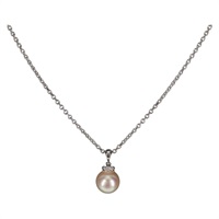 【原宿店限定】ブルガリ BVLGARI ネックレス パール メタル シルバー レディース BA8725V