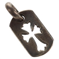 【原宿店限定】クロムハーツ Chrome Hearts ペンダントトップ タイニーカットアウトクロスドッグタグ Ag925 シルバー レディース 157994SAM