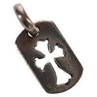 【原宿店限定】クロムハーツ Chrome Hearts ペンダントトップ タイニーカットアウトクロスドッグタグ Ag925 シルバー レディース 157997SAM