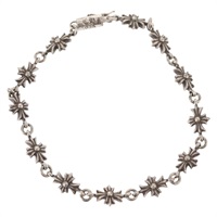 【原宿店限定】クロムハーツ Chrome Hearts ブレスレット タイニーE　ＣＨプラス Ag925 12 LINK シルバー レディース 143050M