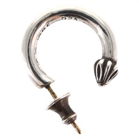 【原宿店限定】クロムハーツ Chrome Hearts イヤリング プレーンフープイヤリング　ピアス Ag925 シルバー レディース 156691M