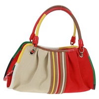 【原宿店限定】ボッテガヴェネタ BOTTEGAVENETA ハンドバッグ キャンバス マルチカラー シルバー レディース 163819V