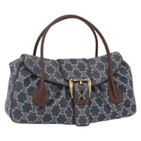 【原宿店限定】セリーヌ CELINE ハンドバッグ パリマカダムキャンバス ブルー レディース 162405V