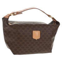 【原宿店限定】【2回目POPUP】セリーヌ CELINE ハンドバッグ マカダムキャンバス PVCレザー ブラウン ゴールド レディース fm5012V