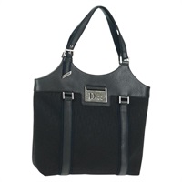 【原宿店限定】クリスチャンディオール Christian Dior ハンドバッグ トロッターキャンバス ブラック シルバー レディース 164034V