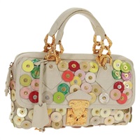 【原宿店限定】ルイ・ヴィトン LOUIS VUITTON フルールティンカーベル ハンドバッグ レザー ホワイト M95407 レディース 157462SM