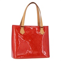 【原宿店限定】ルイ・ヴィトン LOUIS VUITTON ヒューストン ハンドバッグ モノグラム ヴェルニ レッド M91092 レディース ka1461V