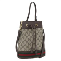 【原宿店限定】グッチ GUCCI ハンドバッグ GGスプリーム ウェブシェリーライン オフィディア PVC 2way ベージュ ゴールド 550621 レディース ka1592M