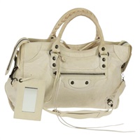【原宿店限定】バレンシアガ BALENCIAGA シティ ハンドバッグ レザー 2way ホワイト 115748 レディース 153799V