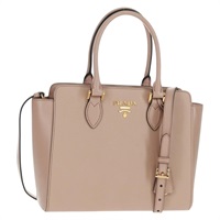 【原宿店限定】プラダ PRADA ハンドバッグ サフィアーノレザー 2way ピンク ゴールド レディース 154260SAV